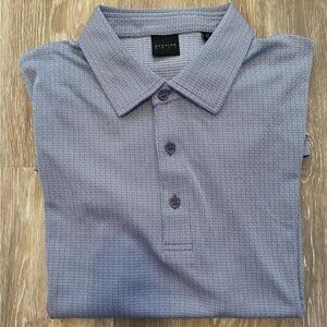 Dunning Golf Striped Polo Shirt Gray